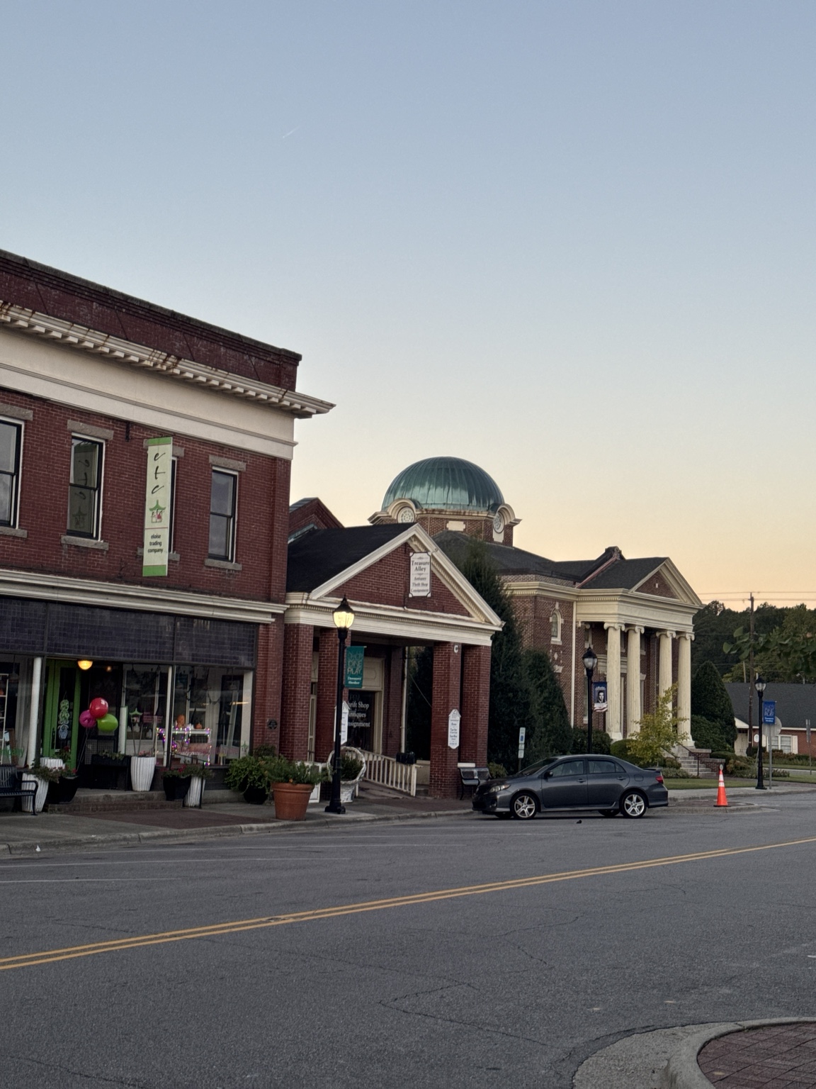 Historic brick building with a domed tower in downtown Aberdeen